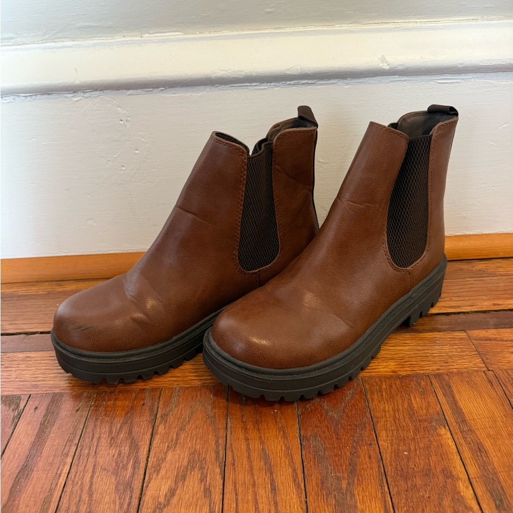 Soda Brown Ankle Boots
